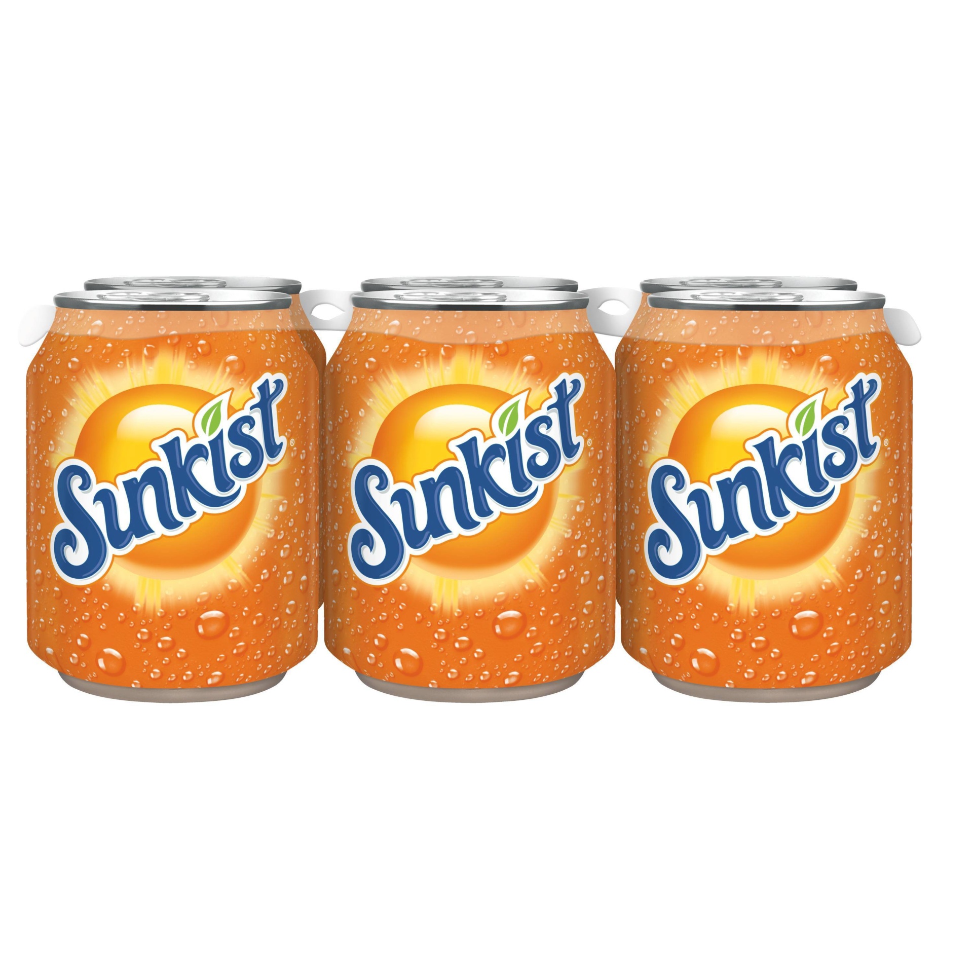 slide 1 of 3, Sunkist Orange Soda, 6 ct, 8 fl oz