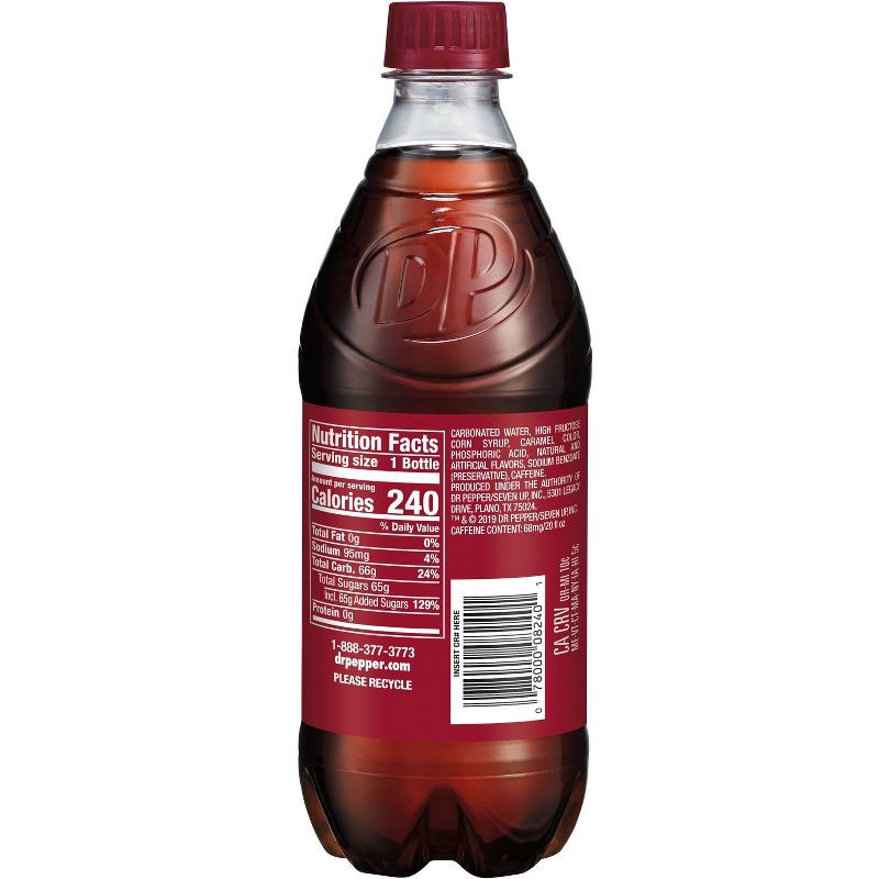 slide 2 of 7, Dr Pepper Soda - 20 fl oz Bottle, 20 fl oz