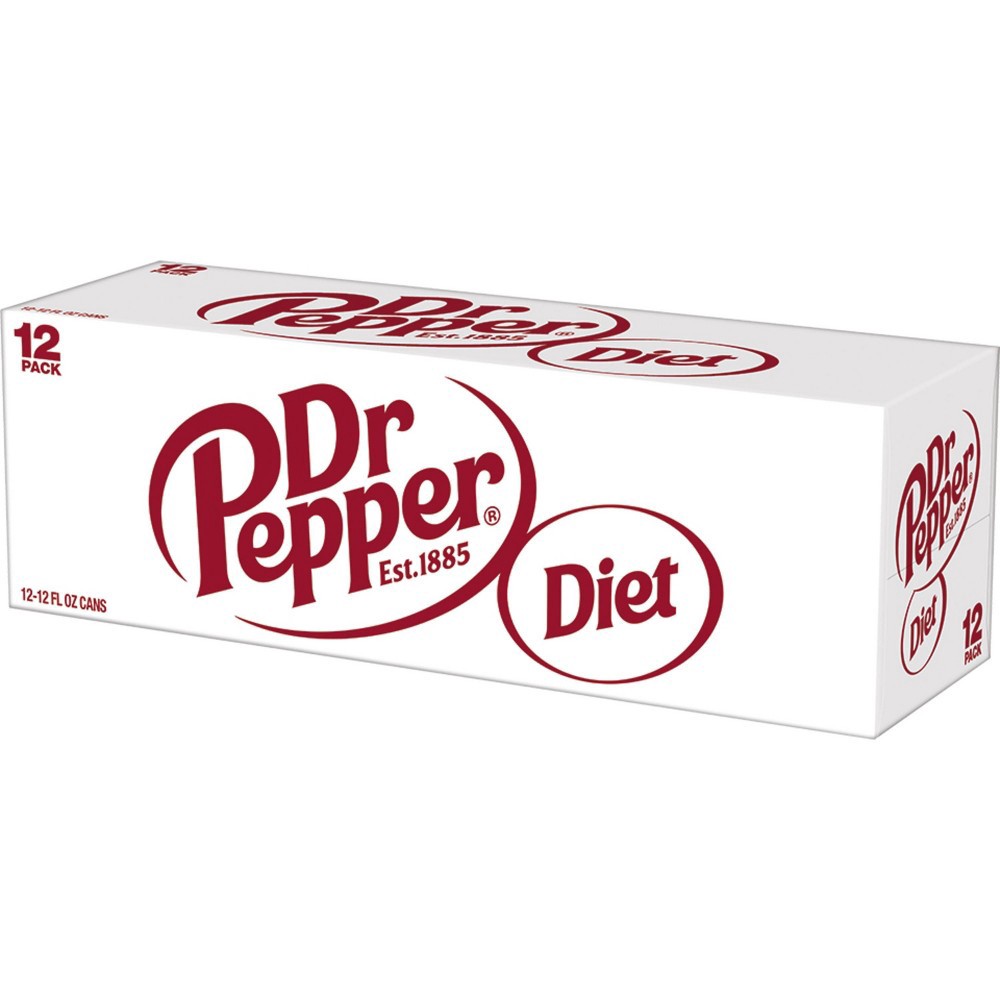 slide 5 of 8, Dr Pepper Diet Dr Pepper Soda - 12pk/12 fl oz Cans, 12 ct; 12 fl oz