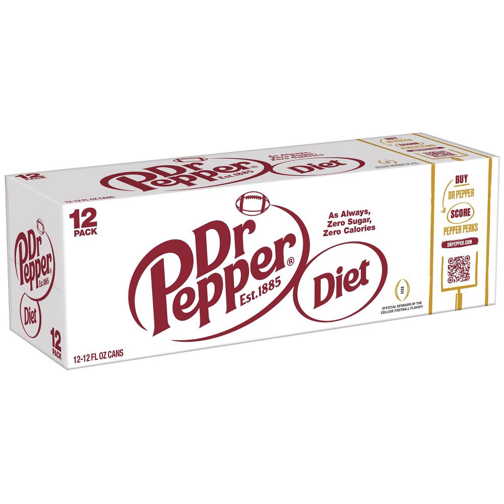 slide 8 of 8, Dr Pepper Diet Dr Pepper Soda - 12pk/12 fl oz Cans, 12 ct; 12 fl oz