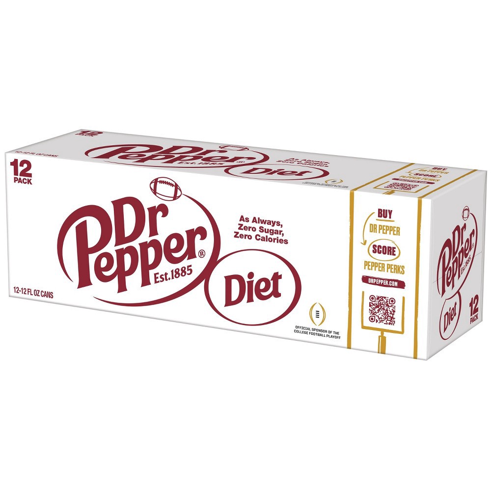 slide 6 of 8, Dr Pepper Diet Dr Pepper Soda - 12pk/12 fl oz Cans, 12 ct; 12 fl oz