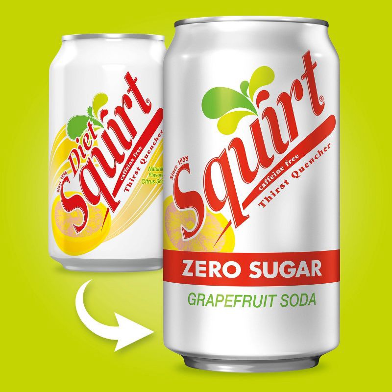 slide 3 of 8, Squirt Zero Sugar Grapefruit Soda - 12pk/12 fl oz Cans, 12 ct; 12 fl oz