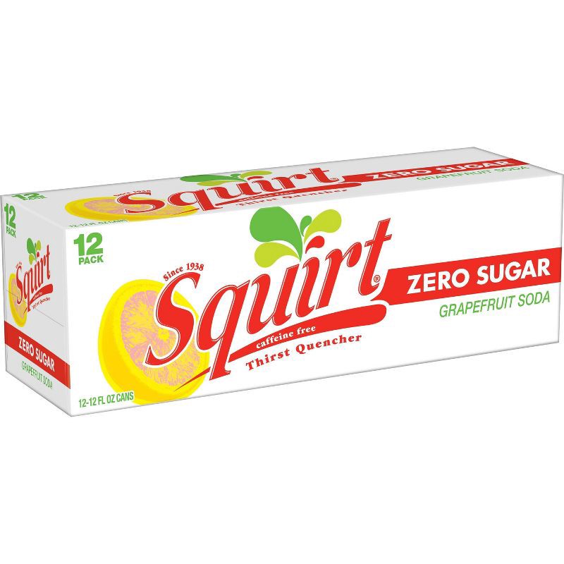 slide 4 of 8, Squirt Zero Sugar Grapefruit Soda - 12pk/12 fl oz Cans, 12 ct; 12 fl oz