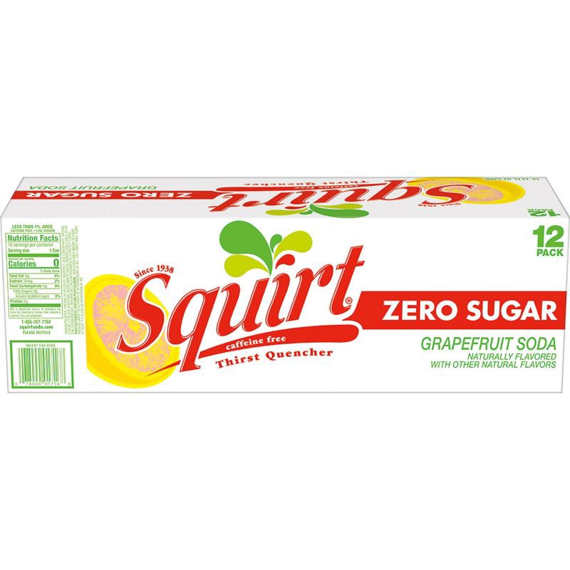 slide 6 of 8, Squirt Zero Sugar Grapefruit Soda - 12pk/12 fl oz Cans, 12 ct; 12 fl oz