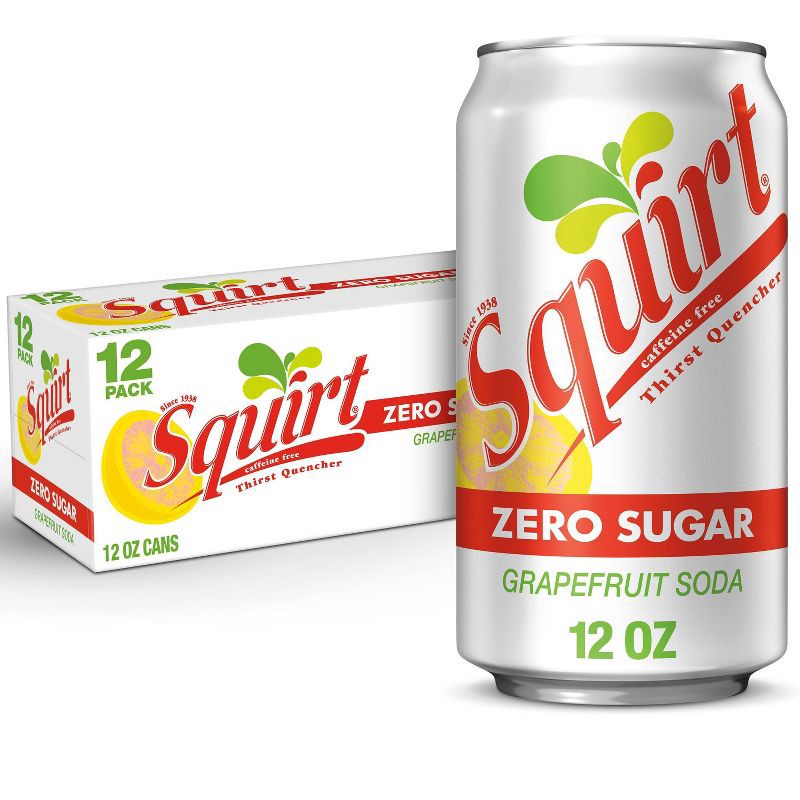 slide 1 of 8, Squirt Zero Sugar Grapefruit Soda - 12pk/12 fl oz Cans, 12 ct; 12 fl oz