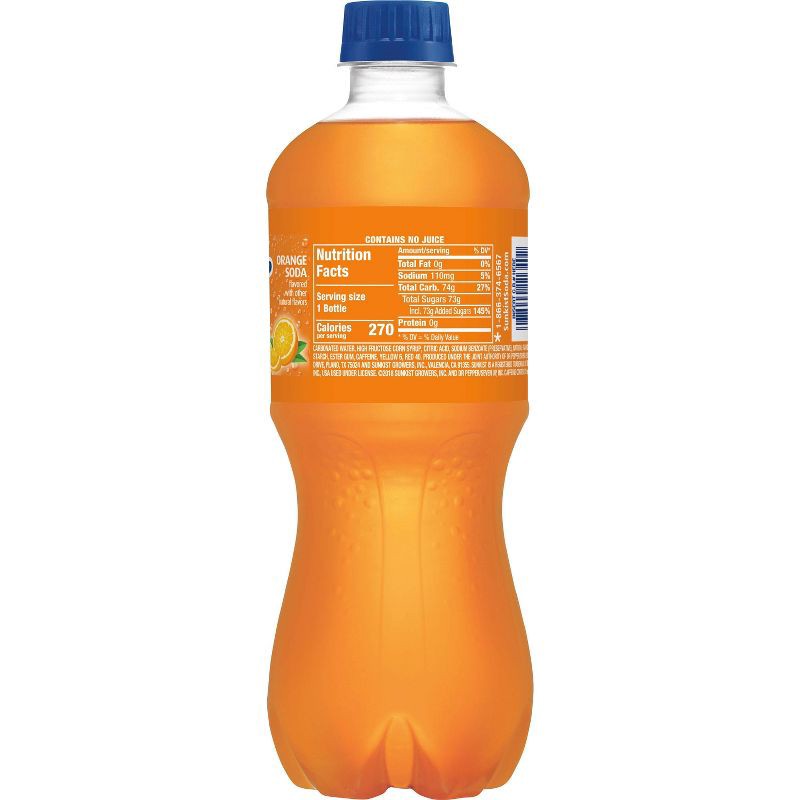 slide 2 of 4, Sunkist Orange Soda - 20 fl oz Bottles, 20 fl oz