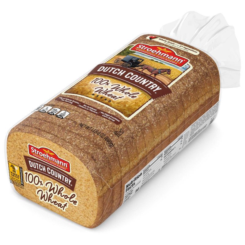 slide 2 of 7, Stroehmann Dutch Country 100% Whole Wheat Bread - 24 oz, 24 oz