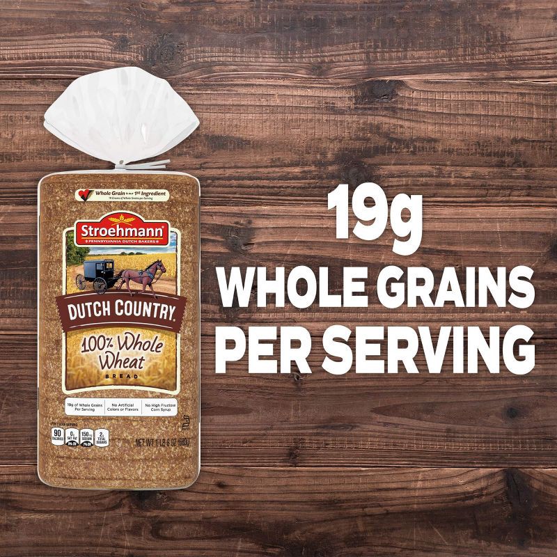 slide 3 of 7, Stroehmann Dutch Country 100% Whole Wheat Bread - 24 oz, 24 oz