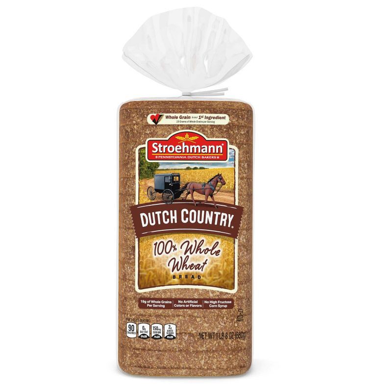 slide 7 of 7, Stroehmann Dutch Country 100% Whole Wheat Bread - 24 oz, 24 oz