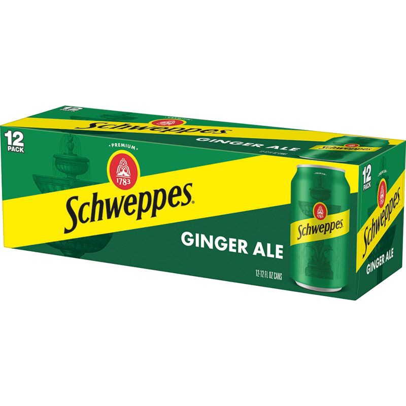 slide 4 of 6, Schweppes Ginger Ale Soda - 12pk/12 fl oz Cans, 12 ct; 12 fl oz