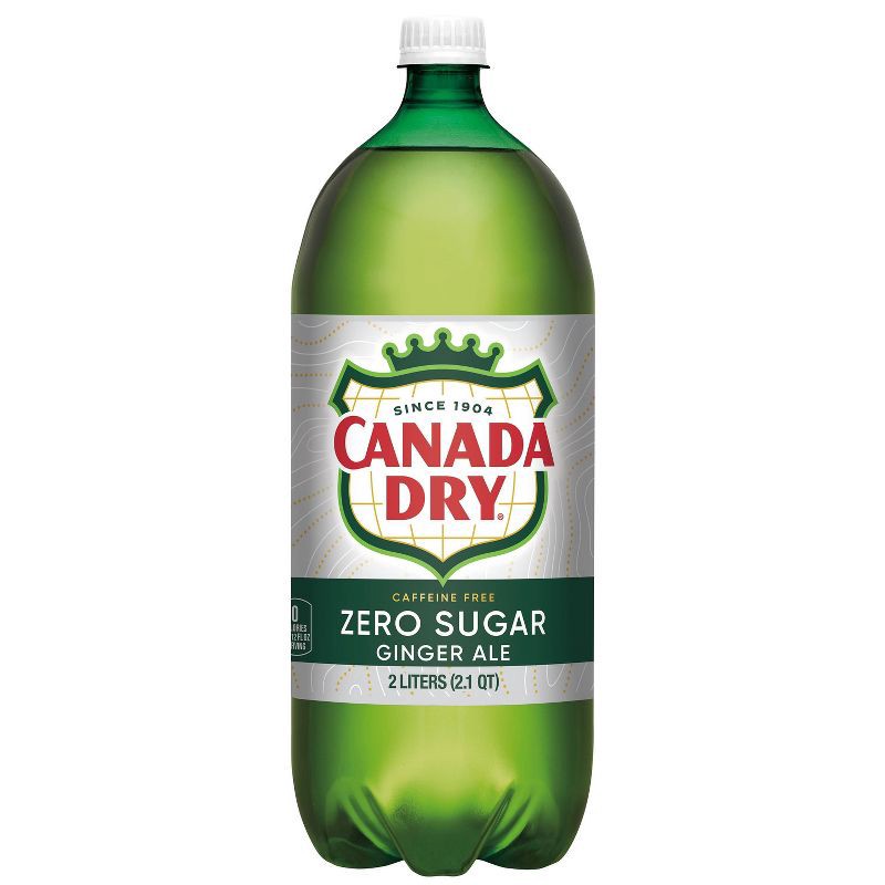 slide 7 of 11, Canada Dry Zero Sugar Ginger Ale Soda - 2 L Bottle, 2 liter