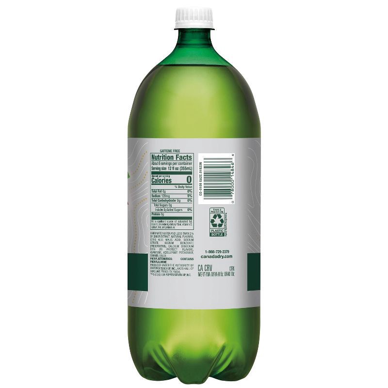 slide 8 of 9, Canada Dry Zero Sugar Ginger Ale Soda - 2 L Bottle, 2 liter