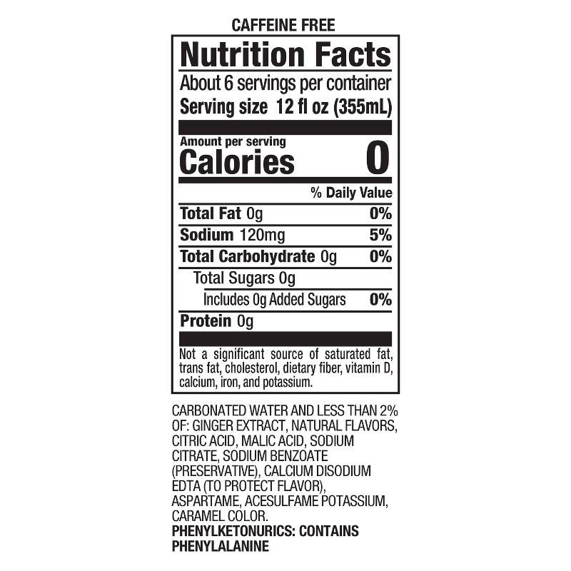 slide 9 of 9, Canada Dry Zero Sugar Ginger Ale Soda - 2 L Bottle, 2 liter