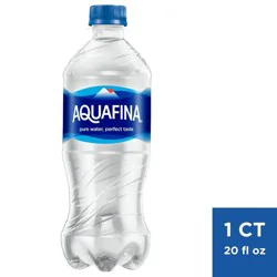 Aquafina Pure Unflavored Water - 20 fl oz Bottle