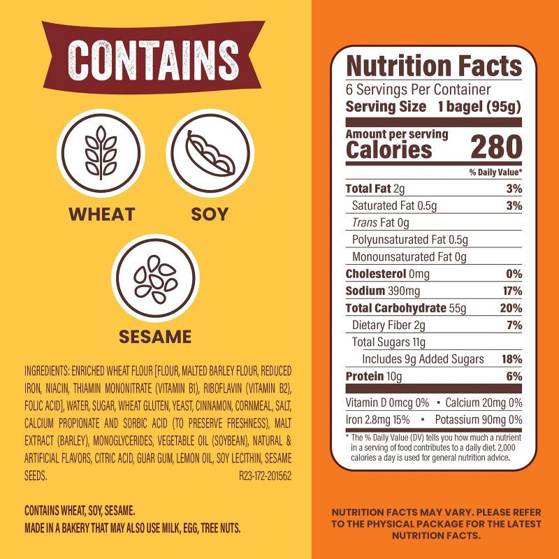 slide 4 of 11, Thomas' Cinnamon Swirl Bagels - 20oz/6ct, 6 ct; 20 oz