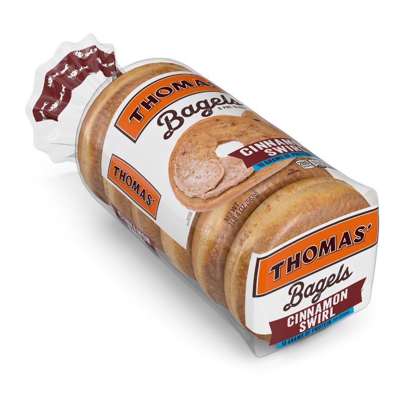 slide 8 of 11, Thomas' Cinnamon Swirl Bagels - 20oz/6ct, 6 ct; 20 oz