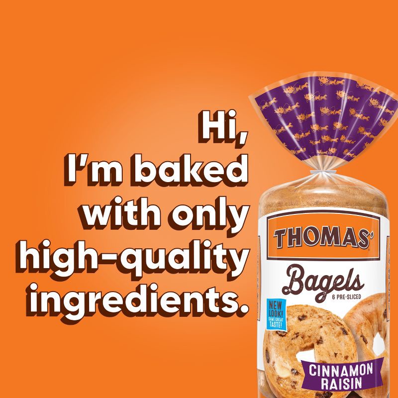 slide 13 of 16, Thomas' Cinnamon Raisin Bagels - 20oz/6ct, 6 ct; 20 oz