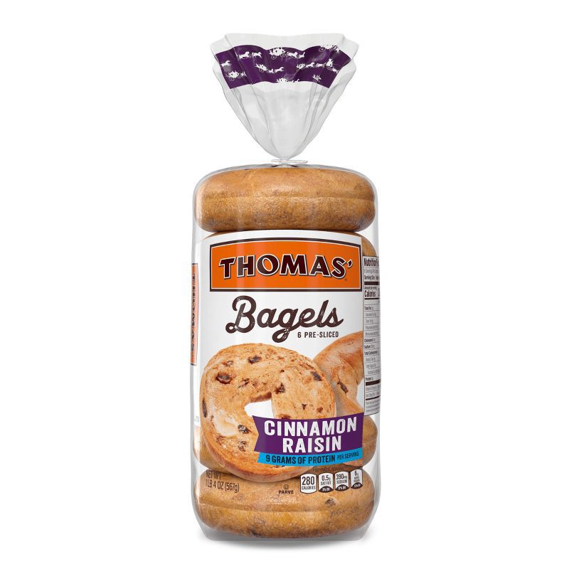 slide 15 of 16, Thomas' Cinnamon Raisin Bagels - 20oz/6ct, 6 ct; 20 oz