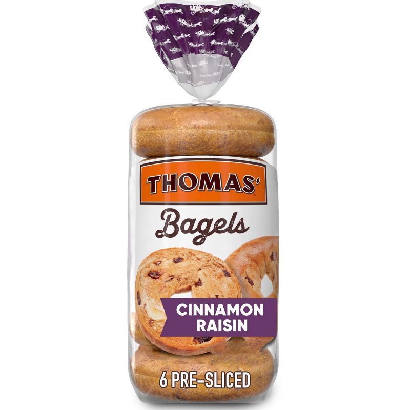 slide 16 of 16, Thomas' Cinnamon Raisin Bagels - 20oz/6ct, 6 ct; 20 oz