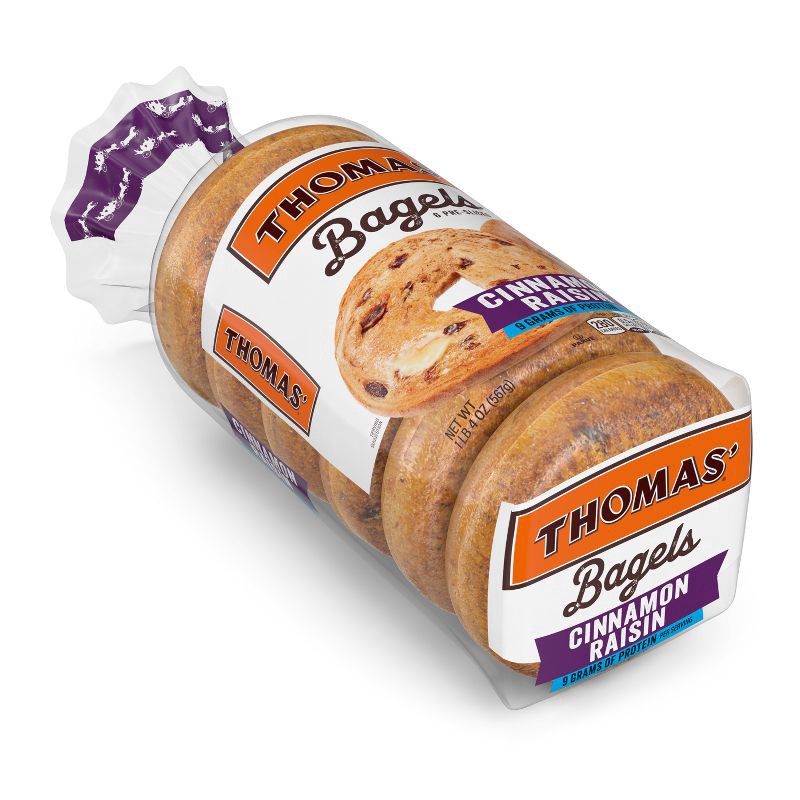 slide 9 of 16, Thomas' Cinnamon Raisin Bagels - 20oz/6ct, 6 ct; 20 oz