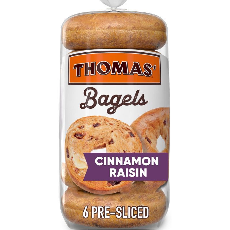 slide 1 of 17, Thomas' Cinnamon Raisin Bagels - 20oz/6ct, 6 ct; 20 oz