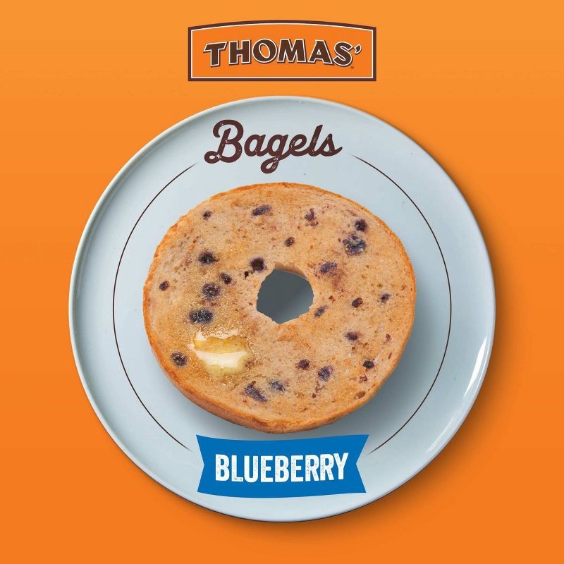 slide 3 of 12, Thomas' Blueberry Bagels - 20oz/6ct, 6 ct; 20 oz