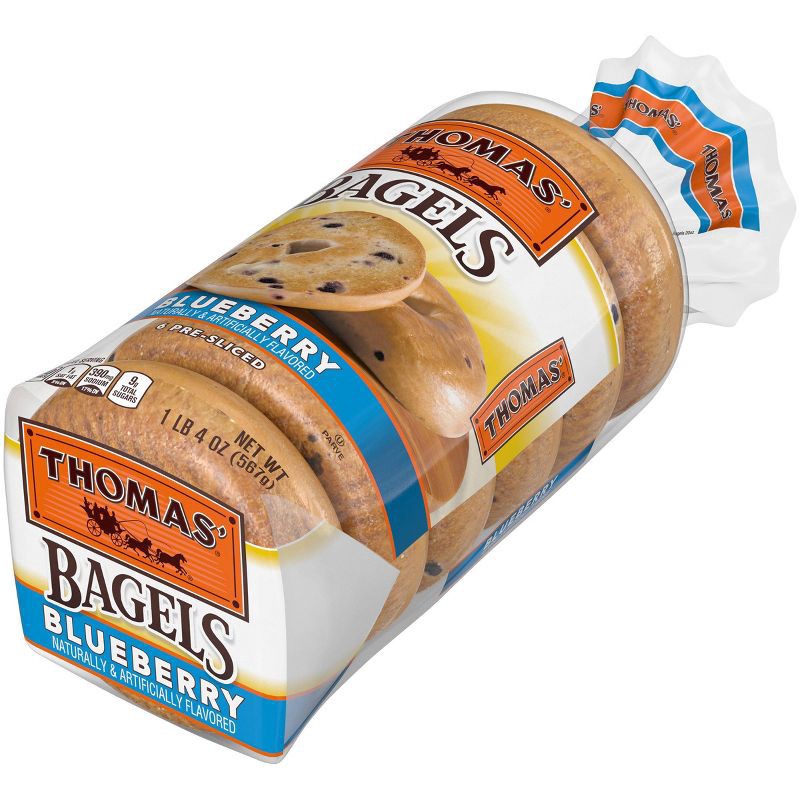 slide 3 of 12, Thomas' Blueberry Bagels - 20oz/6ct, 6 ct; 20 oz