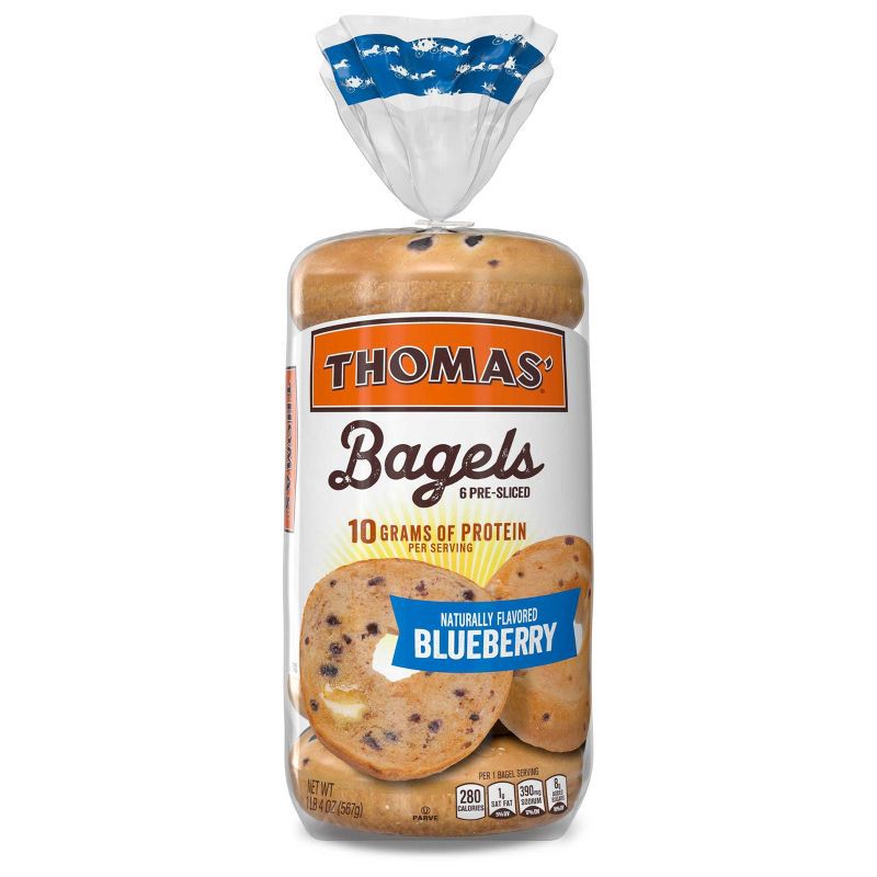 slide 7 of 12, Thomas' Blueberry Bagels - 20oz/6ct, 6 ct; 20 oz