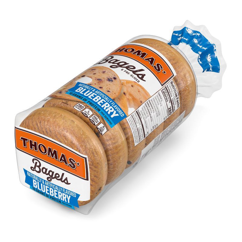 slide 8 of 12, Thomas' Blueberry Bagels - 20oz/6ct, 6 ct; 20 oz