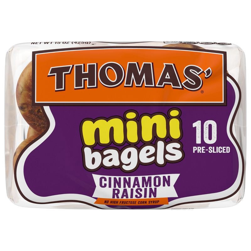 slide 8 of 11, Thomas' Cinnamon Raisin Mini Bagels - 18oz, 18 oz
