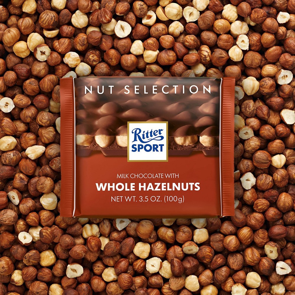 slide 2 of 4, Ritter Sport Milk Chocolate With Whole Hazelnuts, 3.5 oz