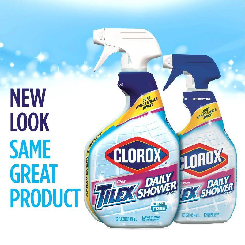 slide 4 of 7, Clorox Plus Tilex Daily Shower Cleaner Spray Bottle - 32oz, 32 oz