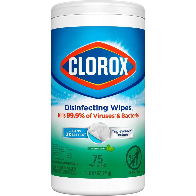 slide 2 of 13, Clorox Fresh Scent Bleach Free Disinfecting Wipes - 75ct, 75 ct