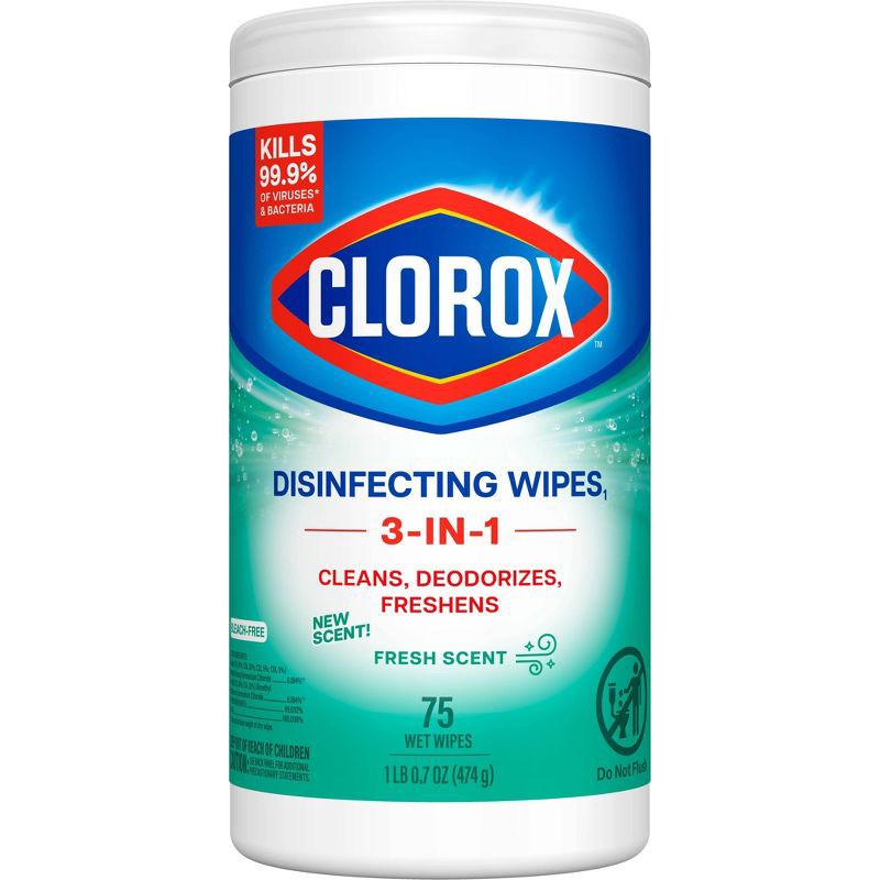 slide 1 of 12, Clorox Fresh Disinfecting Wipes Bleach Free Cleaning Wipes - 75ct, 75 ct