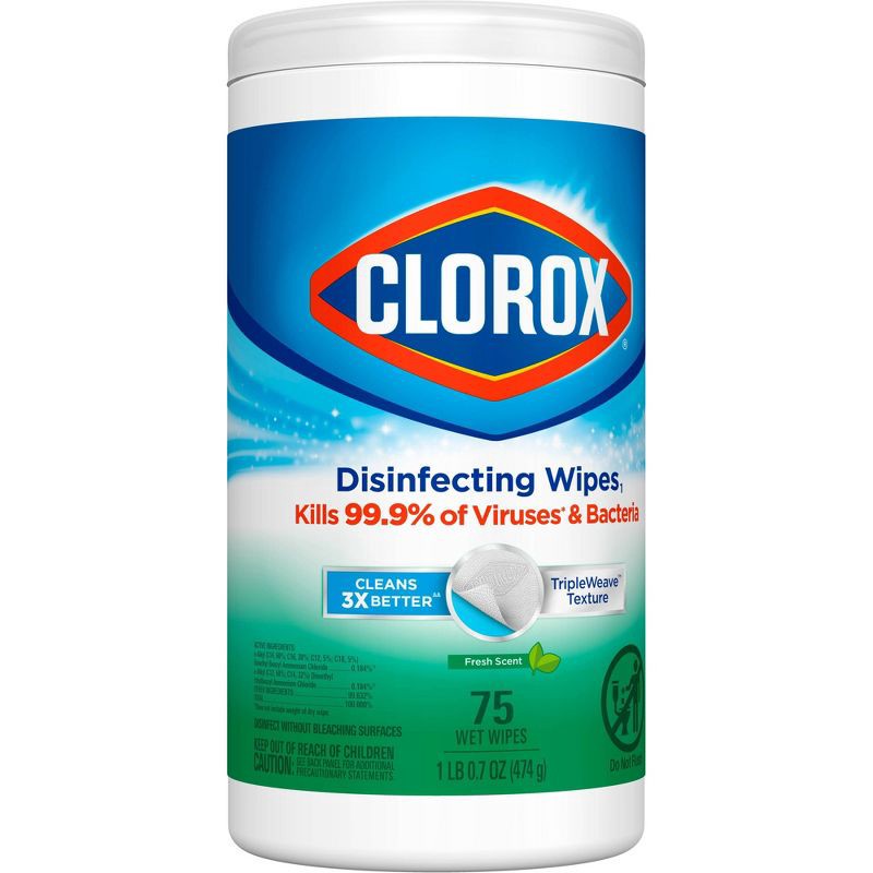 slide 9 of 13, Clorox Fresh Scent Bleach Free Disinfecting Wipes - 75ct, 75 ct