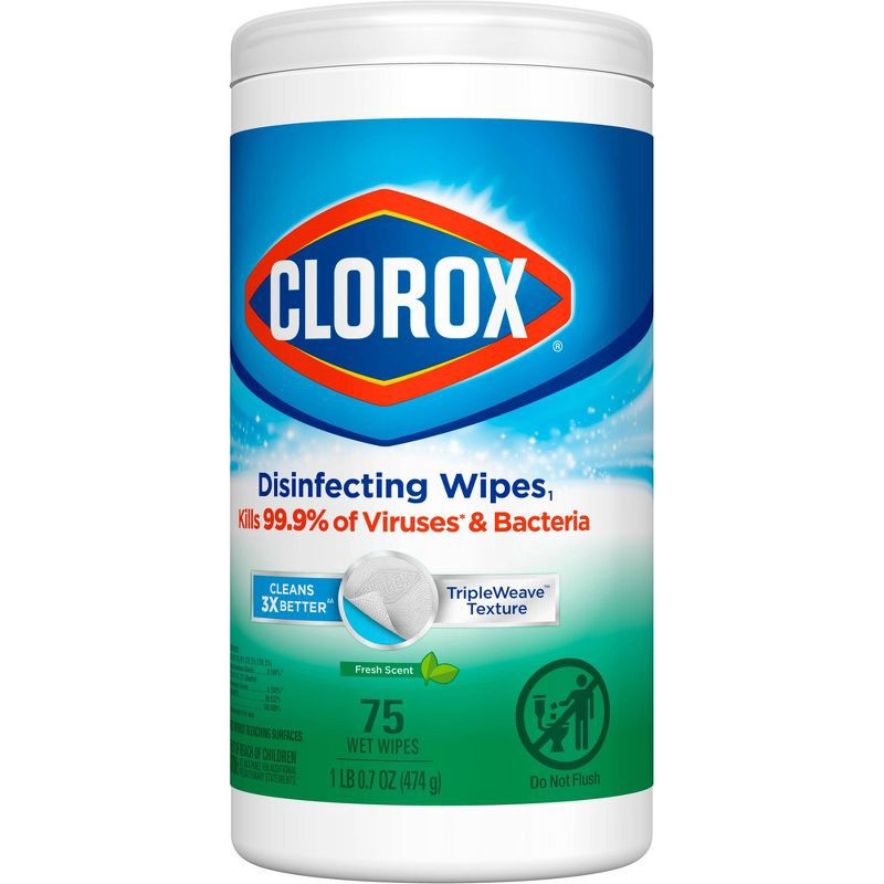 slide 10 of 13, Clorox Fresh Scent Bleach Free Disinfecting Wipes - 75ct, 75 ct