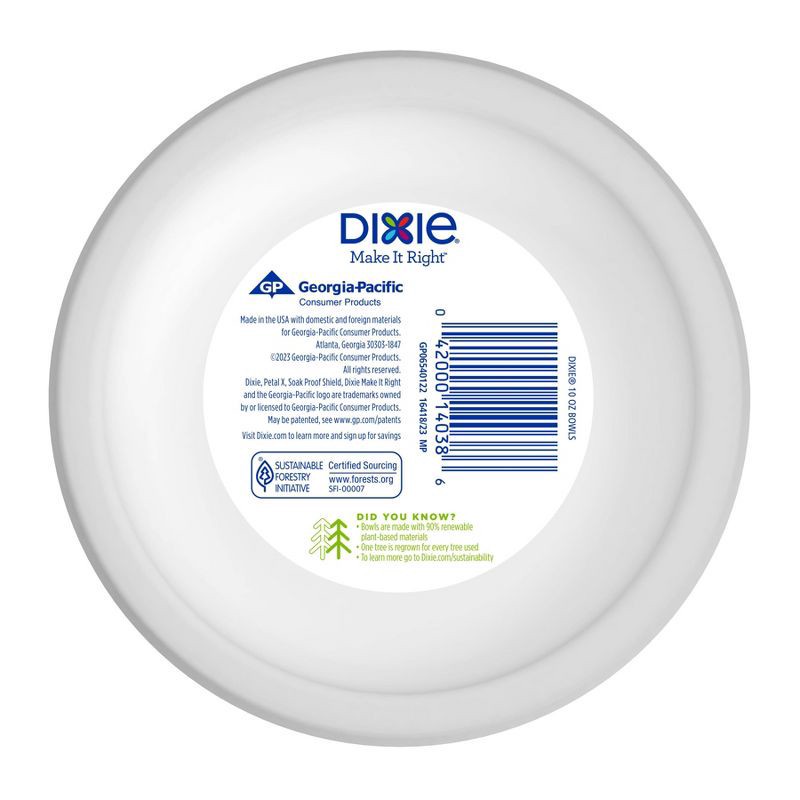 slide 4 of 8, Dixie Disposable Paper Bowls – 42ct/10oz, 42 ct, 10 oz