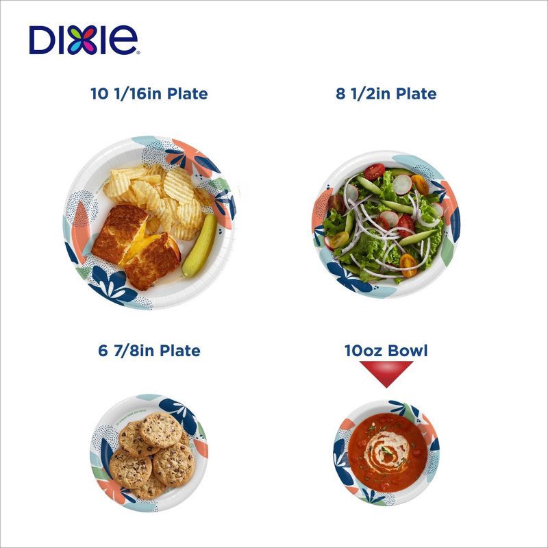 slide 6 of 9, Dixie Disposable Paper Bowls – 42ct/10oz, 42 ct, 10 oz