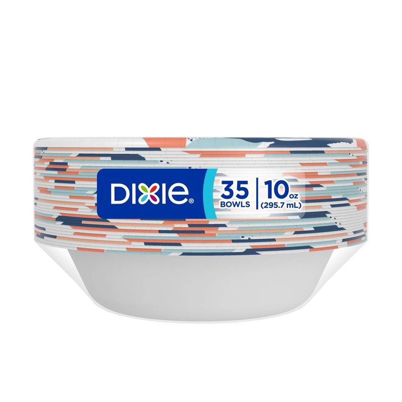 slide 8 of 9, Dixie Disposable Paper Bowls – 35ct/10oz, 42 ct, 10 oz