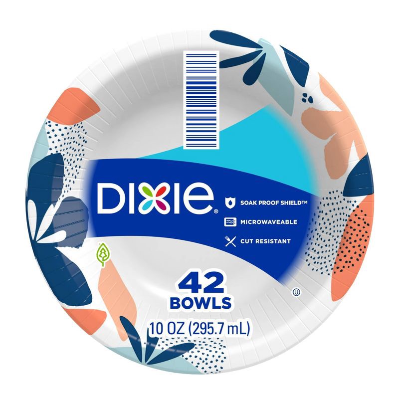 slide 1 of 8, Dixie Disposable Paper Bowls – 42ct/10oz, 42 ct, 10 oz