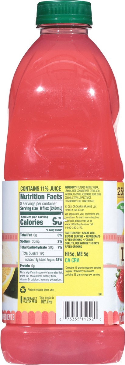 slide 8 of 9, Old Orchard Strawberry Lemonade, 64 fl oz