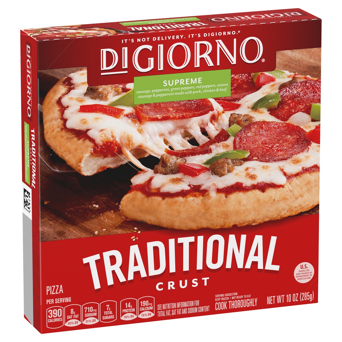 slide 8 of 13, DiGiorno Supreme Frozen Personal Pizza on a Hand-Tossed Style Traditional Crust, 10 oz