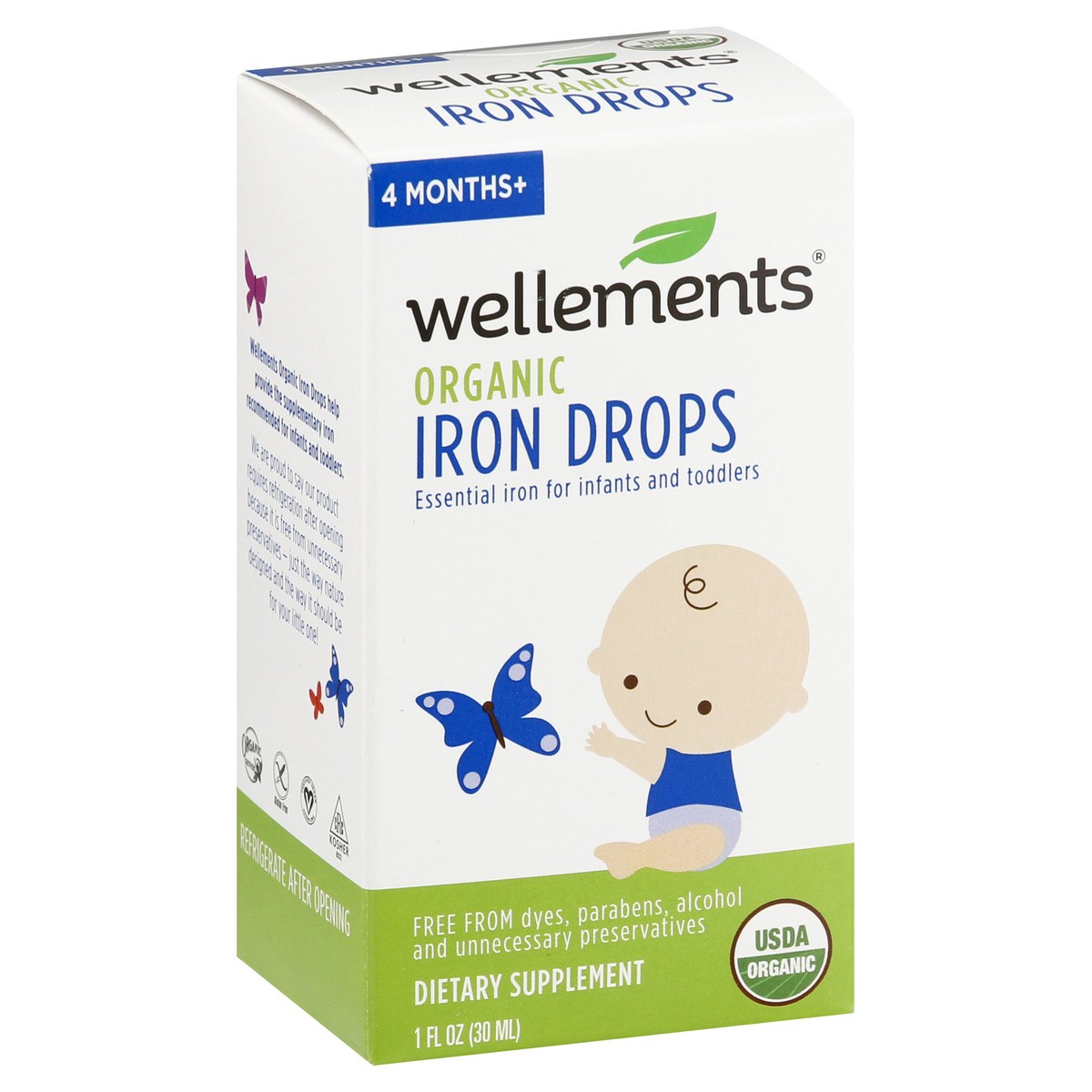 slide 8 of 9, Wellements Organic Iron Drops 1 oz, 1 oz