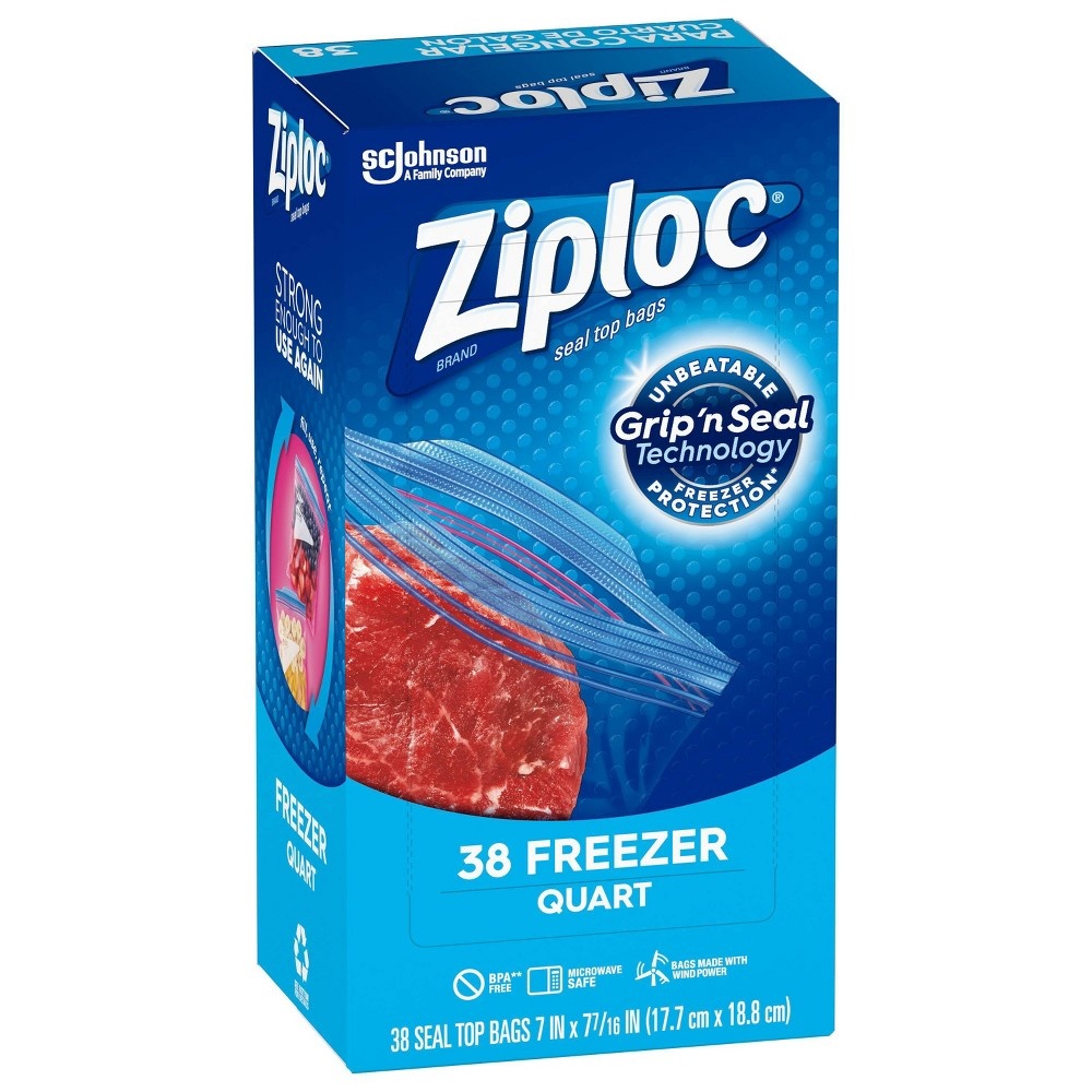 Ziploc Quart Freezer Bags 38 ct Shipt