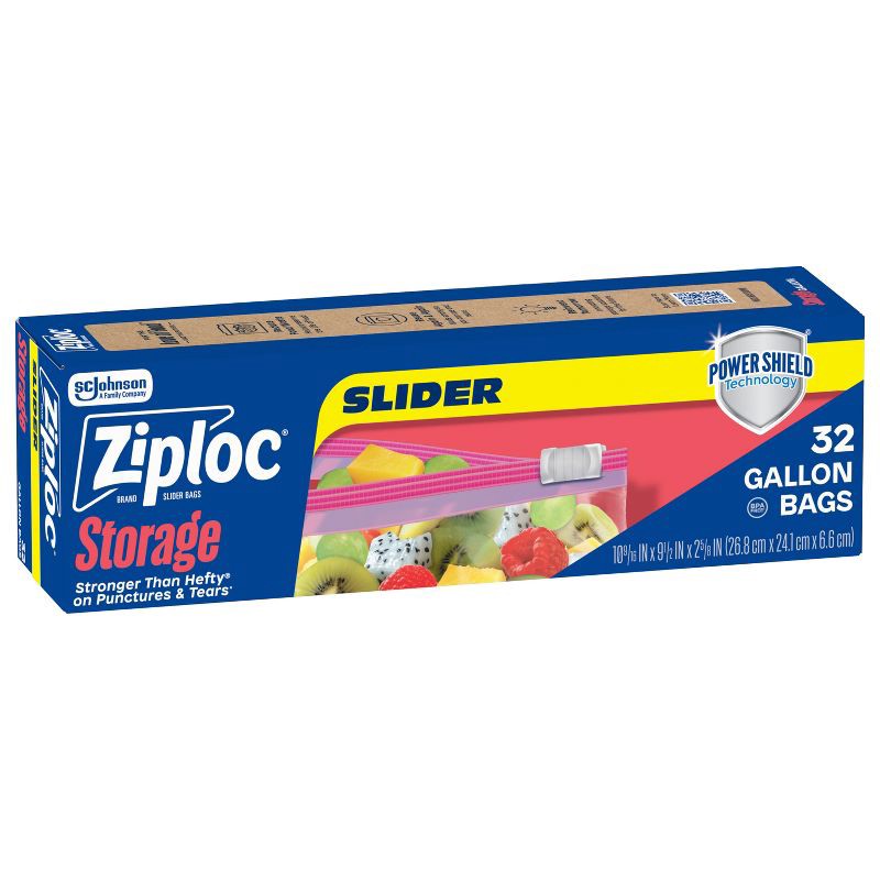 slide 11 of 13, Ziploc Slider Gallon Storage Bags for Food Preservation and Meal Prep - 32ct, 32 ct