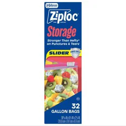 Ziploc Slider Gallon Food Storage Bags for Meal Prep - 32ct​