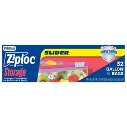 Ziploc Slider Gallon Food Storage Bags for Meal Prep - 32ct​