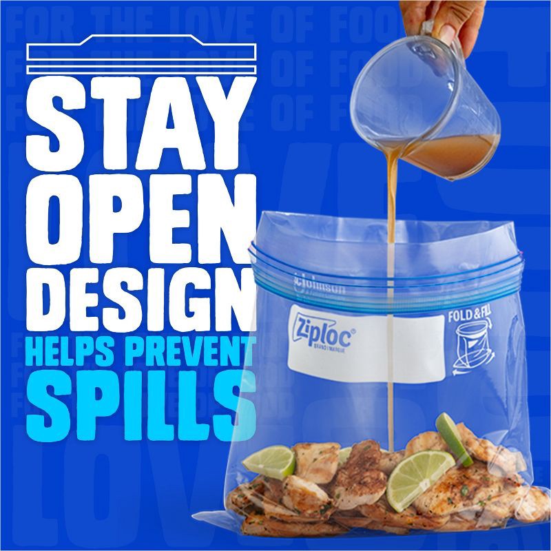 slide 8 of 13, Ziploc Gallon Freezer Bags for Food Preservation and Meal Prep - 28ct, 28 ct