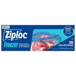Ziploc Gallon Freezer Bags for Food Preservation and Meal Prep - 28ct