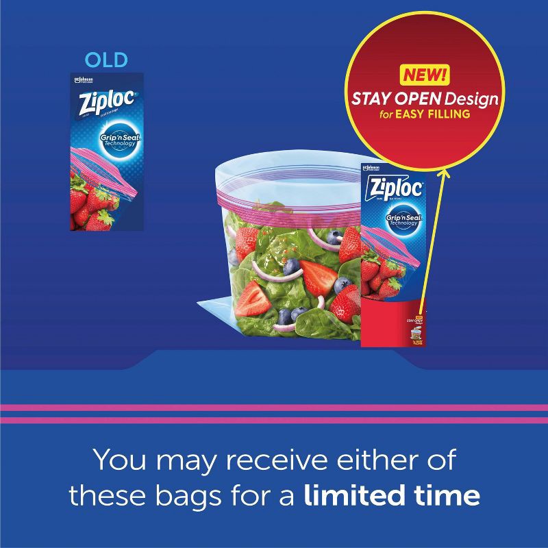 slide 4 of 16, Ziploc Storage Quart Bags with Grip 'n Seal Technology - 48ct, 48 ct